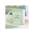 Coffee and Books Green Book Shaped Mug